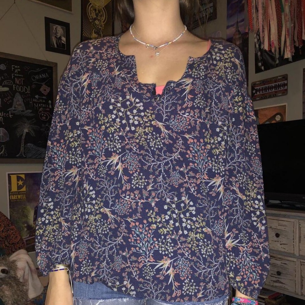 Floral peasant top